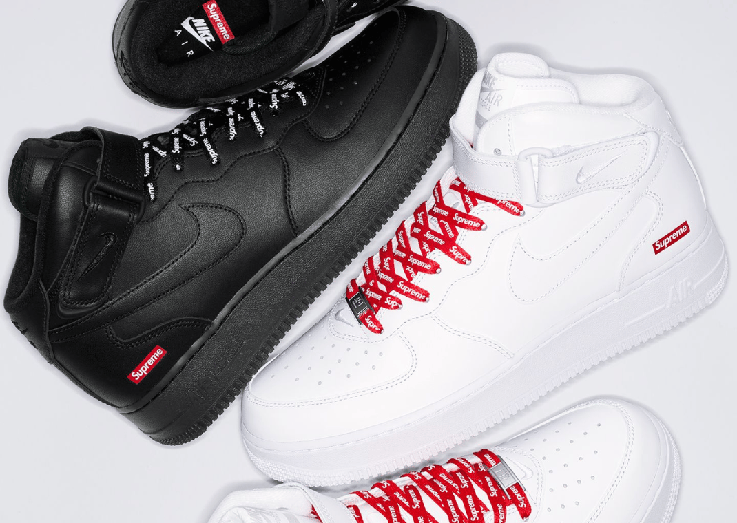 The Supreme x Nike Air Force 1 Mid Pack Releases August 2024